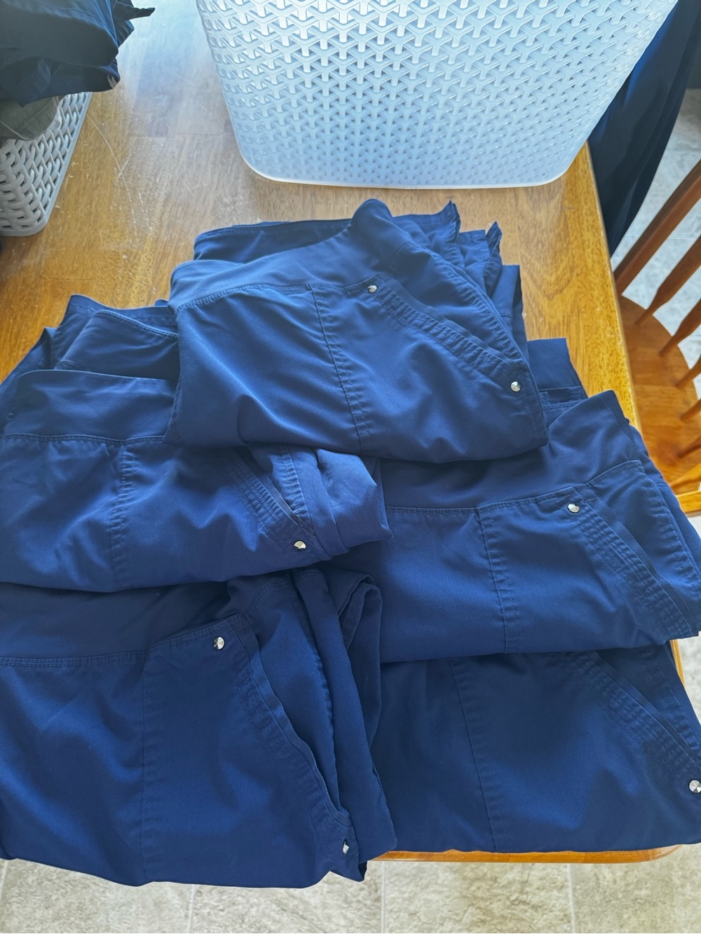 healing hands Navy Blue Cargo Scrub Pants